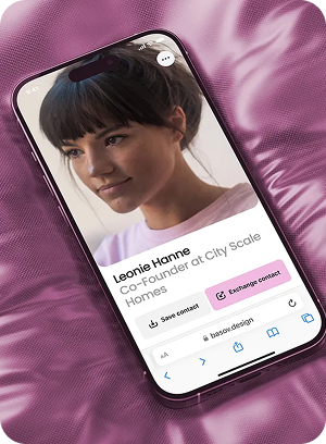 Digital business card interface