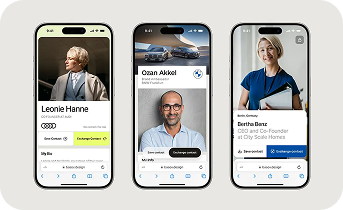 Digital business card mobile view