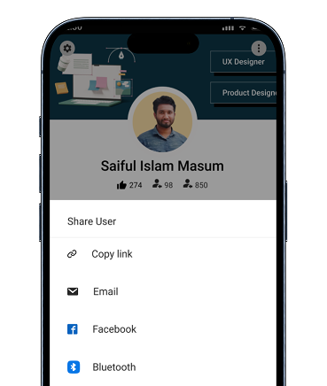Instant Sharing interface mobile